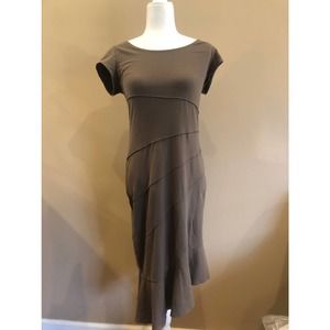 Athleta Falcon Brown Asymmetrical Cresendo Dress, Size M